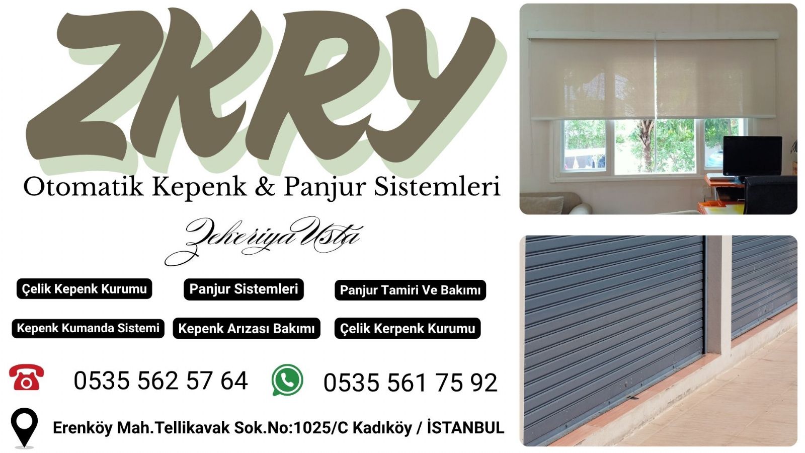Erenköy Mahallesi Panjur Kepenk Tamiri